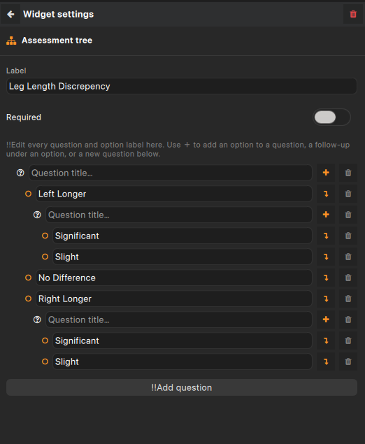 Metrics Screen